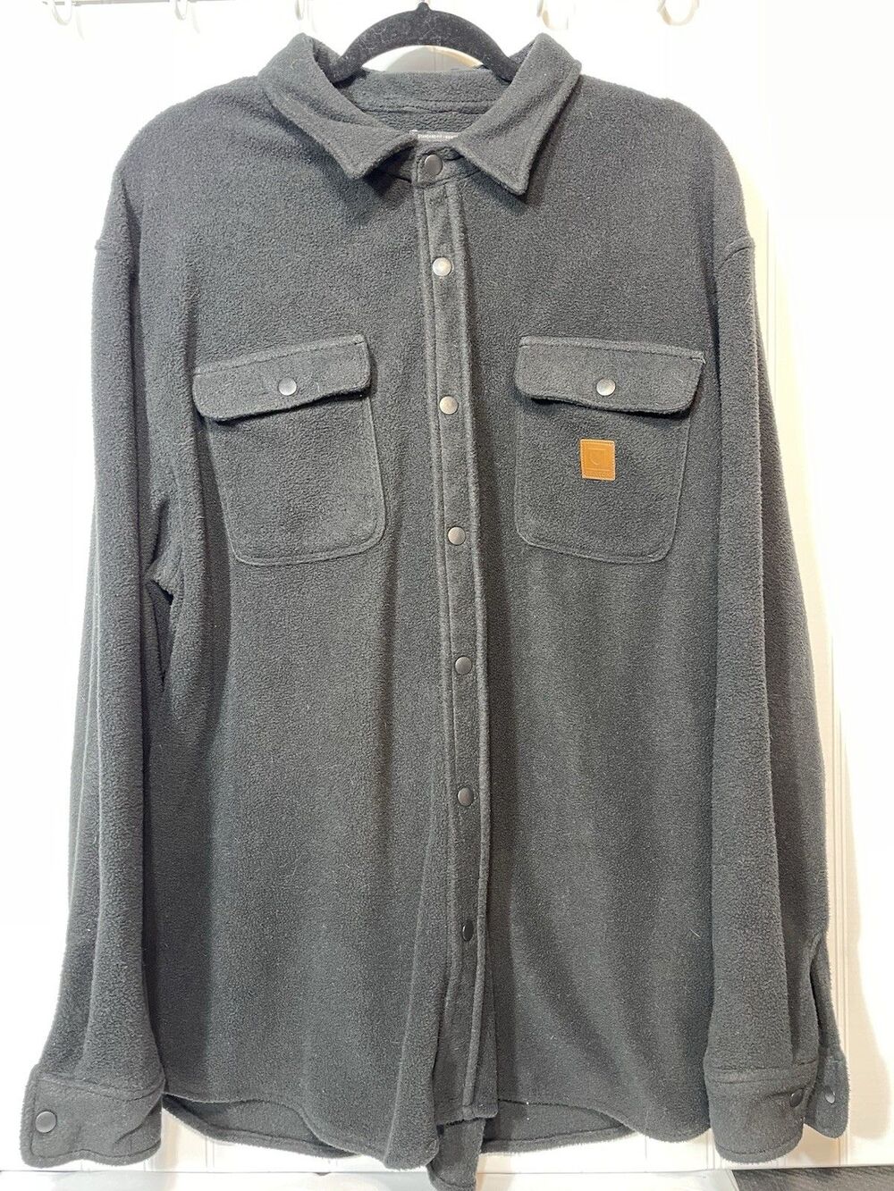 Braxton Snap Down Men’s 3X Black  100% Cotton Long Sleeve snapDown #0075